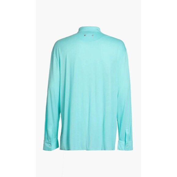 Vilebrequin Lyocell Long Sleeves Shirt Lagon ( M ) - Picture 3 of 9